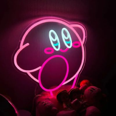 Kirby Neon Sign Led Light Signs For Gamers And Fans Bgneon