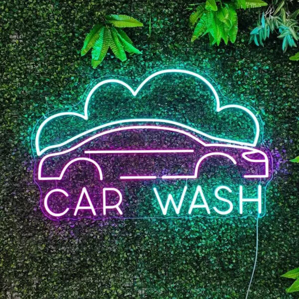 Custom Neon Wash Car Signs