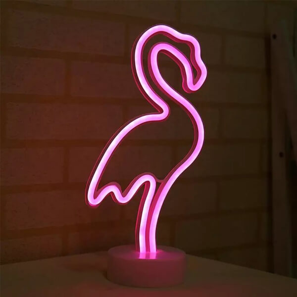 Flamingo Neon Light Battery