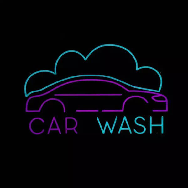 Neon Wash Car Signs