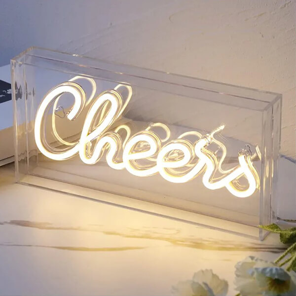 Cheers LED Neon Acrylic Box Signs