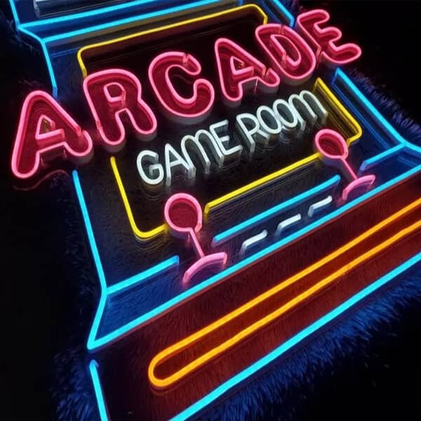 Custom Personalized Neon Arcade Signs for Gamers