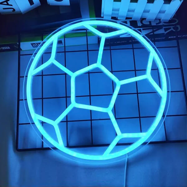 Custom Soccer Ball Neon Sign