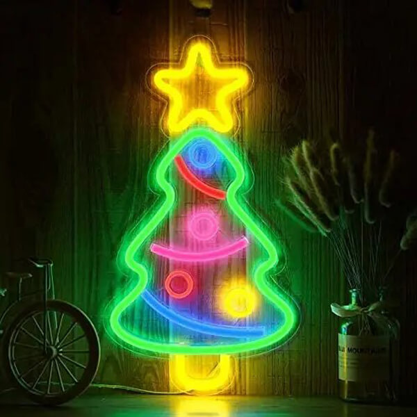 Neon Christmas Tree Sign