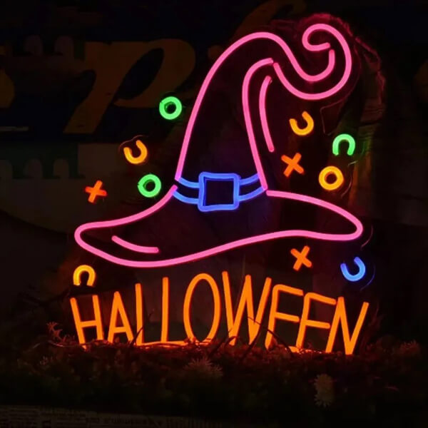 Witch Hat Neon Sign