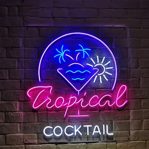 Tropical Cocktail Neon Sign