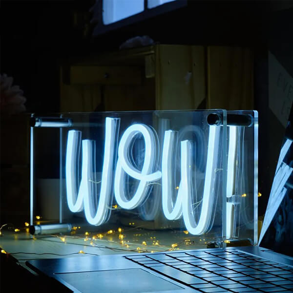 Wow Neon Sign